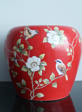 中式风小号陶瓷软装饰客厅换鞋凳