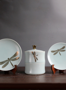 现代中式风陶瓷罐样板房间装饰品