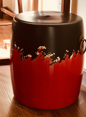 中式风别墅样板间换鞋凳大摆件