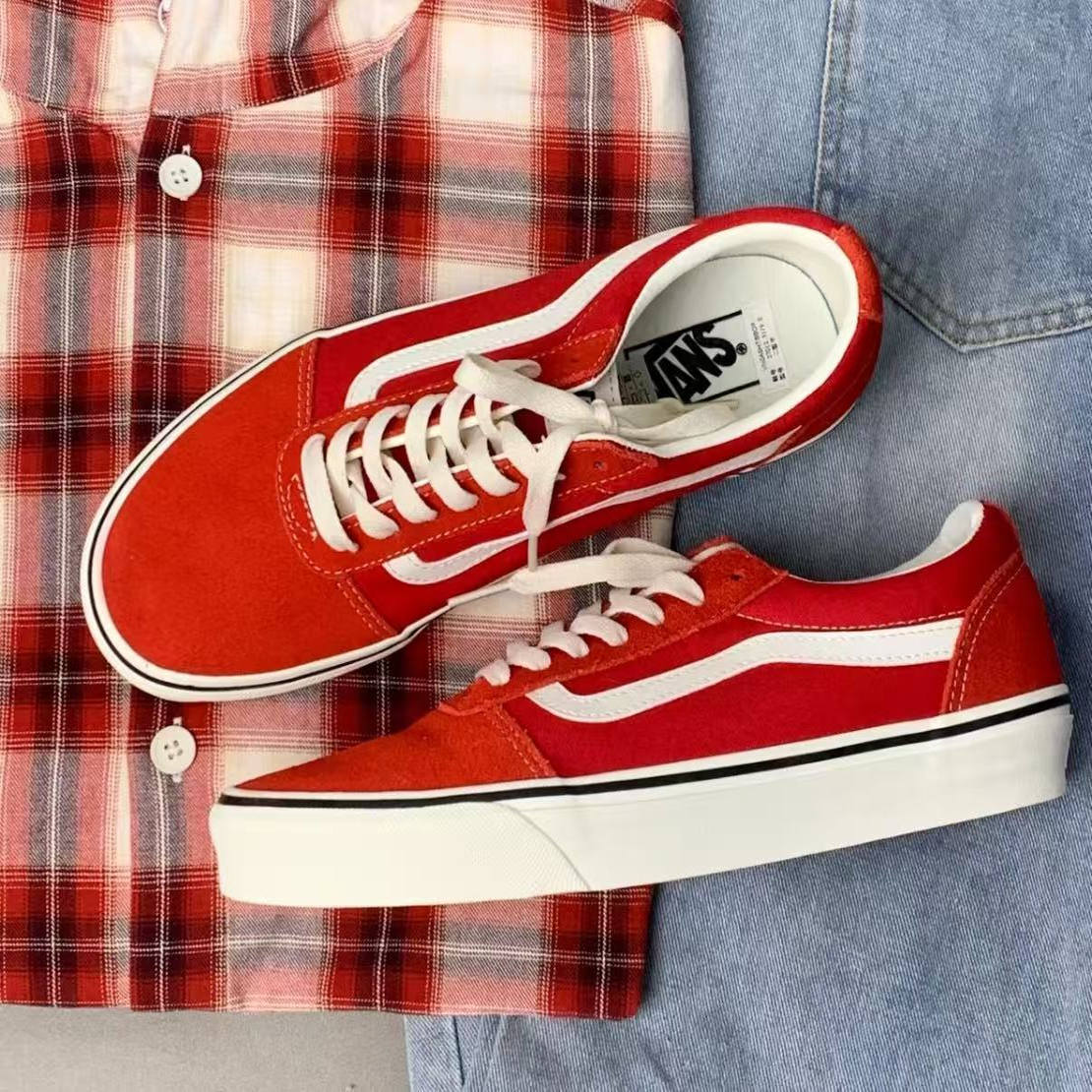 VANS Vans Ward舒适百搭低帮板鞋男女款红色VN0A3IUNBOP