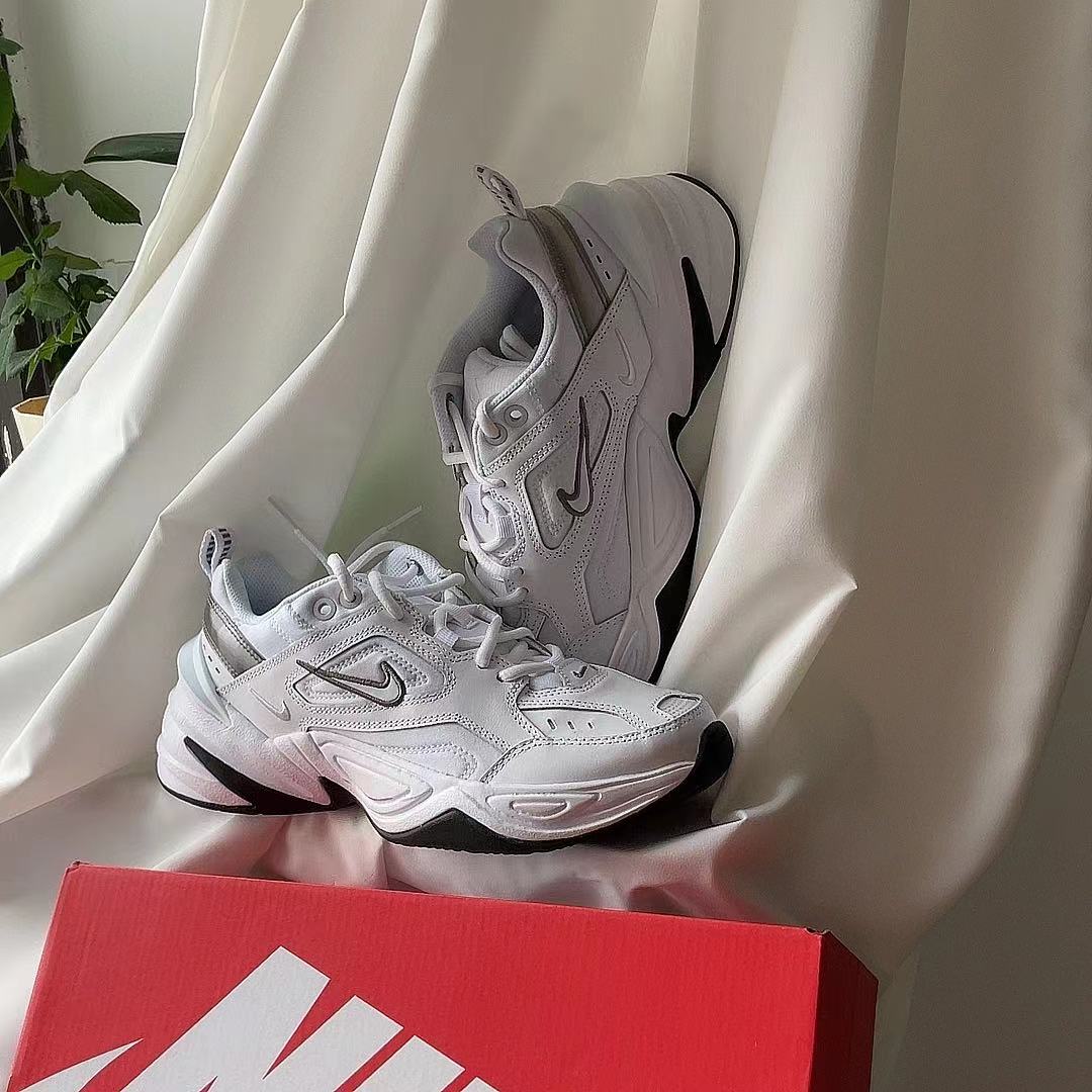 Nike耐克女鞋新款M2k Tekno白银老爹鞋男鞋运动跑步鞋BQ3378-100