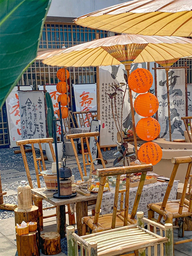编织竹复古怀旧竹椅子靠背椅
