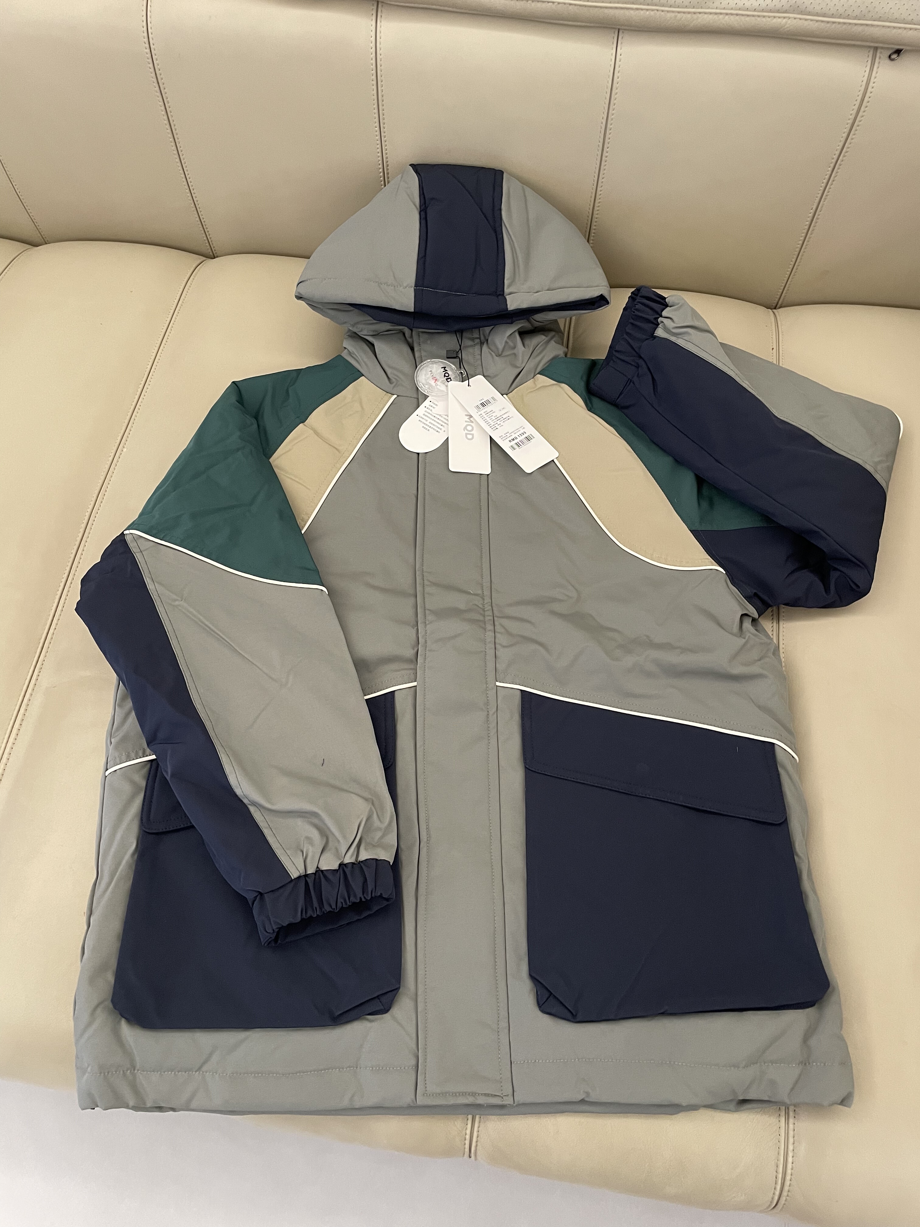 MQ家120-175齐码加厚中大童极寒中长款羽绒服三防 三标全马其顿