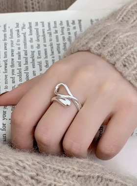 蛇形戒指纯银韩版女性