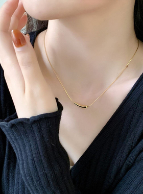 水滴项链纯银蛇骨链女性