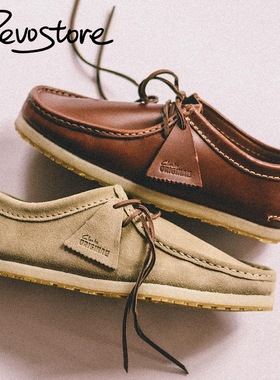 Clarks Godney Lace 麂皮 复古低帮男休闲系带运动Wallabee袋鼠鞋