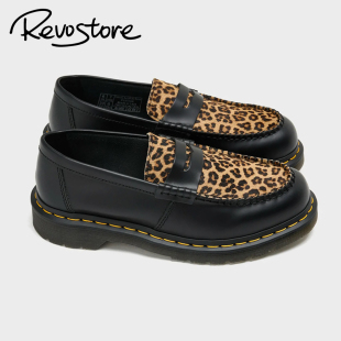Dr. Martens Penton Loafers 豹纹复古低帮男女乐福鞋一脚蹬皮鞋