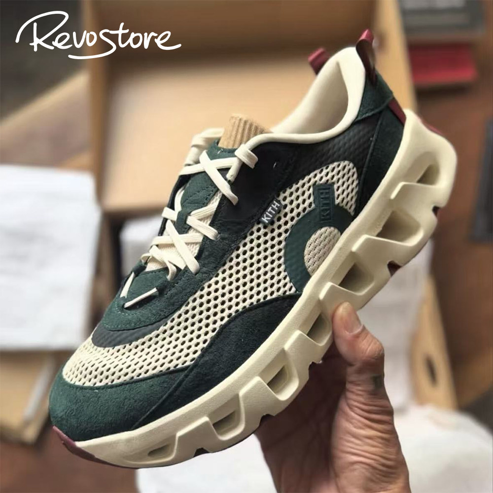Kith x On K-Tech 2 复古低帮男女跑步鞋简约透气休闲系带运动鞋