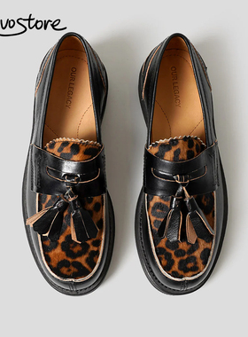 Our Legacy Tessel Loafer 豹纹低帮男女乐福鞋一脚蹬休闲皮鞋