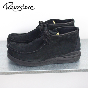 Visvim Beuys Trekker Folk 全黑高帮复古系带男鞋休闲鞋袋鼠鞋