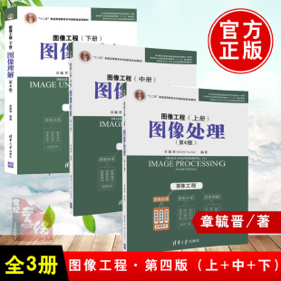 图像领域读经典 上册 下册 图像理解 图像处理 图像工程 中册 图像分析 图像分析定义和研究内容大中专教材教辅 章毓晋 全3册