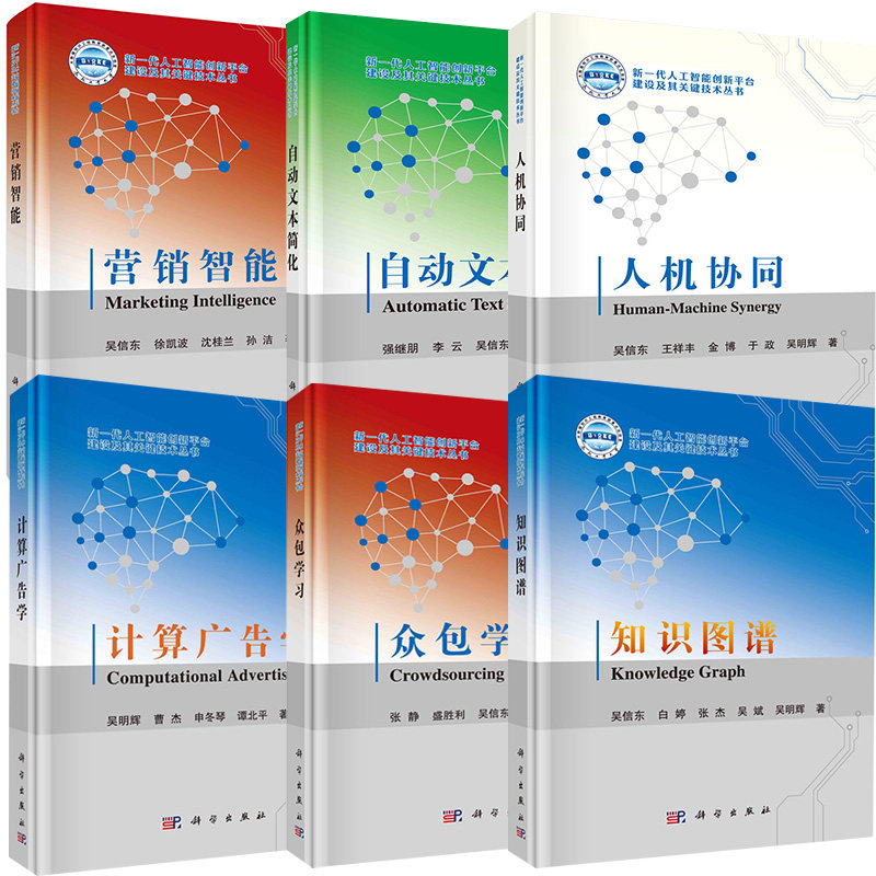 【全6册】新一代人工智能创新平台建设及其关键技术丛书营销智能+知识图谱+人机协同+众包学习+自动文本简化+计算广告学科学出版社