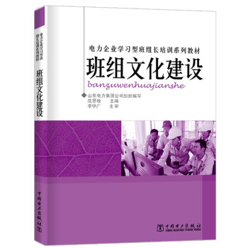 正版电力企业学习型班组长培训系列教材班组文化建设山东电力集团公司组织,沈思牧,李学广著工业技术电工电气书籍中国电力