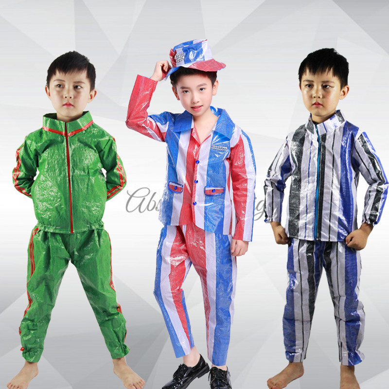 环保服装儿童时装秀手工diy衣服