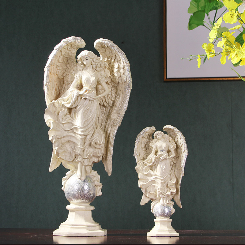 美式天使桌面摆件和平女神树脂工艺品欧式家居客厅电视柜玄关摆设