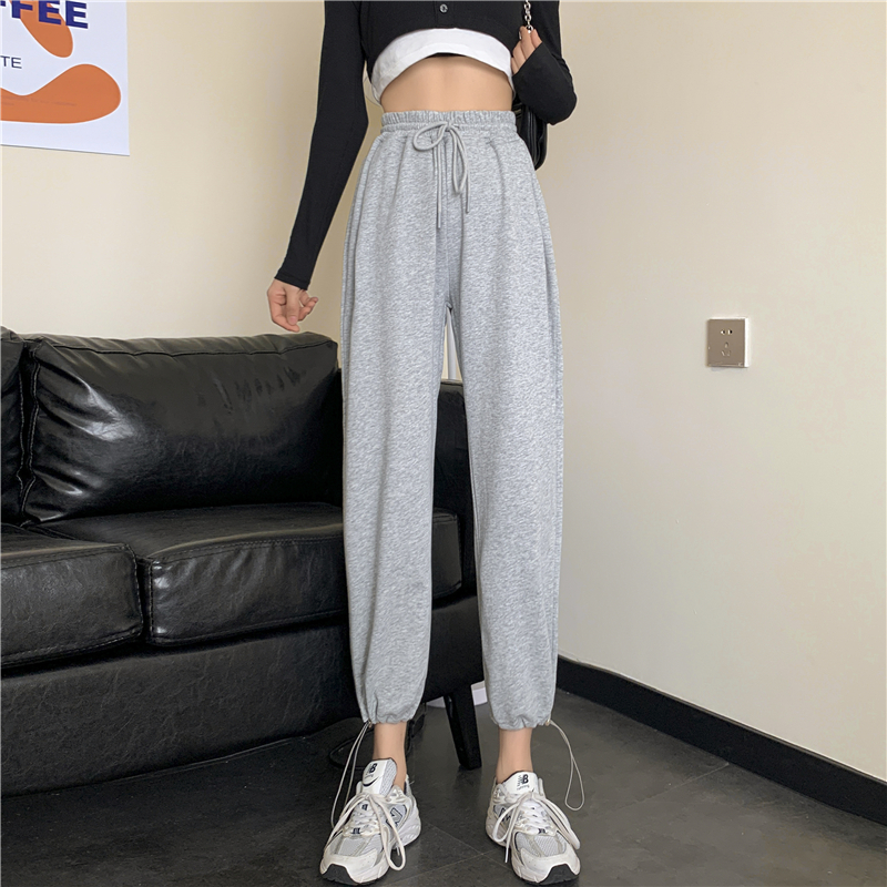 High waist and wide leg casual pants