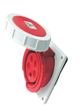 工业防水插头暗装斜插座航空插16A380-415V3P+E+N5芯三相五线