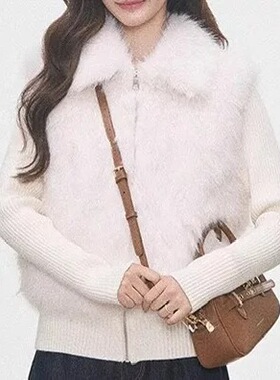 10.7新品 WESTAYONE毛毛针织棉衣棉服外套女士2025新款+短裙+原牛