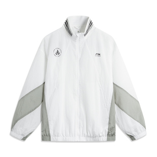 李宁征荣配色系列新款潮流百搭宽松休闲运动风衣外套男款AFDUC13