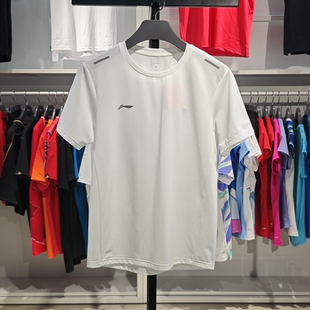 李宁T恤2024春季 ATSU551 男子团购系列速干透气冰丝凉爽运动短袖