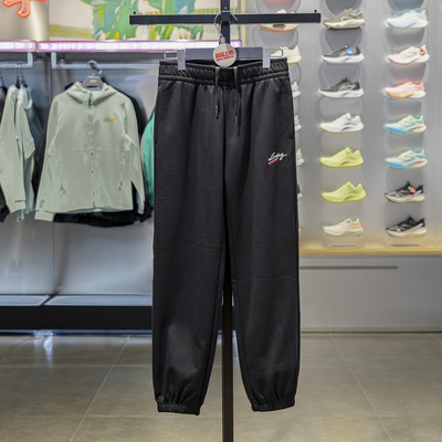 李宁束脚女子加绒保暖卫裤