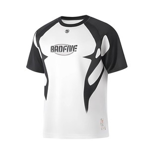 T恤ATSU075 反伍BADFIVE运动休闲拼色透气短袖 李宁短袖 男子夏季