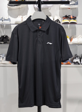 李宁短袖POLO衫2023新款男子夏季舒适透气运动翻领T恤APLT139