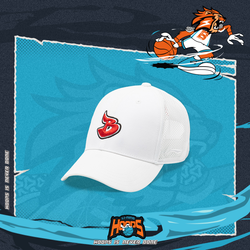 李宁篮球男童透气棒球帽