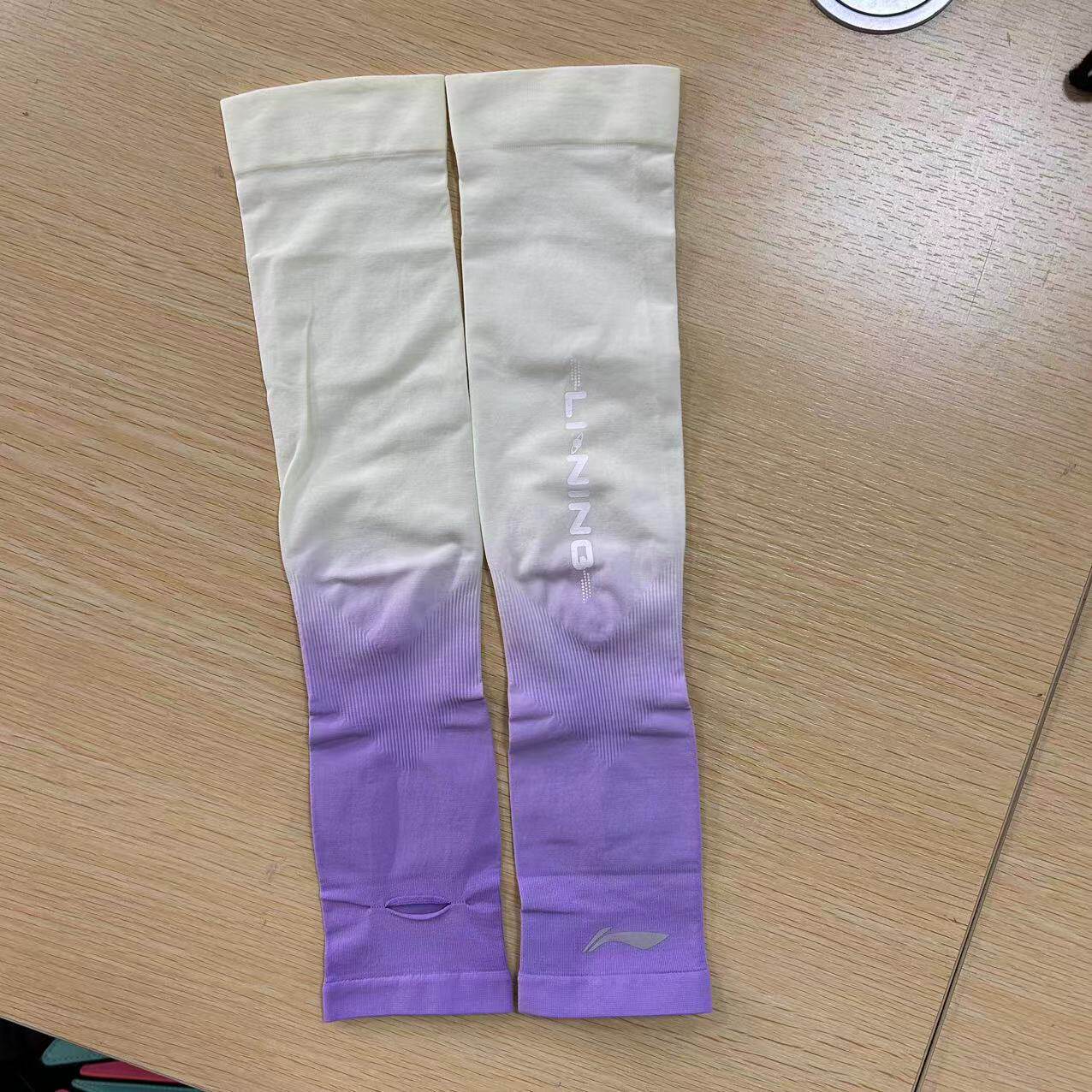 李宁骑行冰袖套防晒女夏季骑车薄款冰丝袖运动渐变护臂套YHJU015