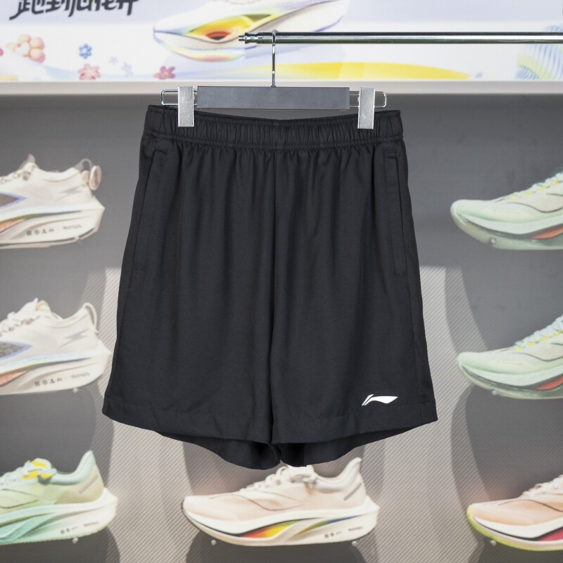 李宁运动短裤2024夏季新品男子休闲健身速干五分裤AKSU743