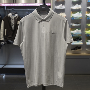 李宁男子短袖POLO衫2025夏季健身系列冰感舒适吸湿排汗T恤APLV037