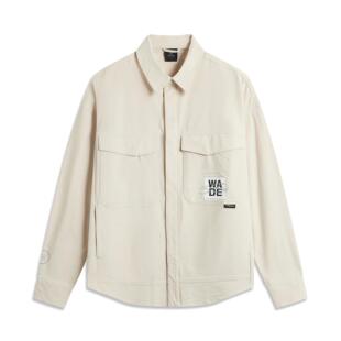 李宁衬衣男子韦德系列2024秋季 舒适宽松休闲外套上衣AFDU213 新款