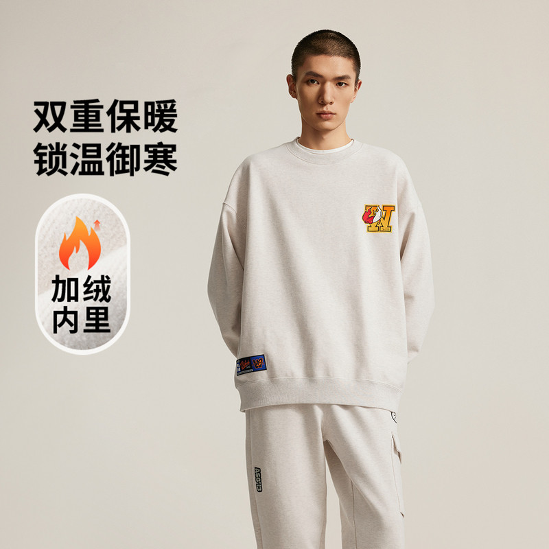 李宁赞助卫衣春男无帽卫衣