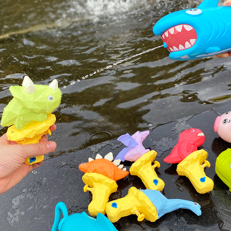 夏天少女卡通霸王龙迷你水枪玩具