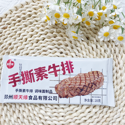 顺天缘手撕素牛排18g辣片调味面制品童年怀旧辣片 面筋零食小吃