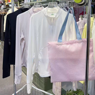 好彩666冰击0小腰精立领防晒衣运动瑜伽外套春夏季 显瘦上衣女 修身