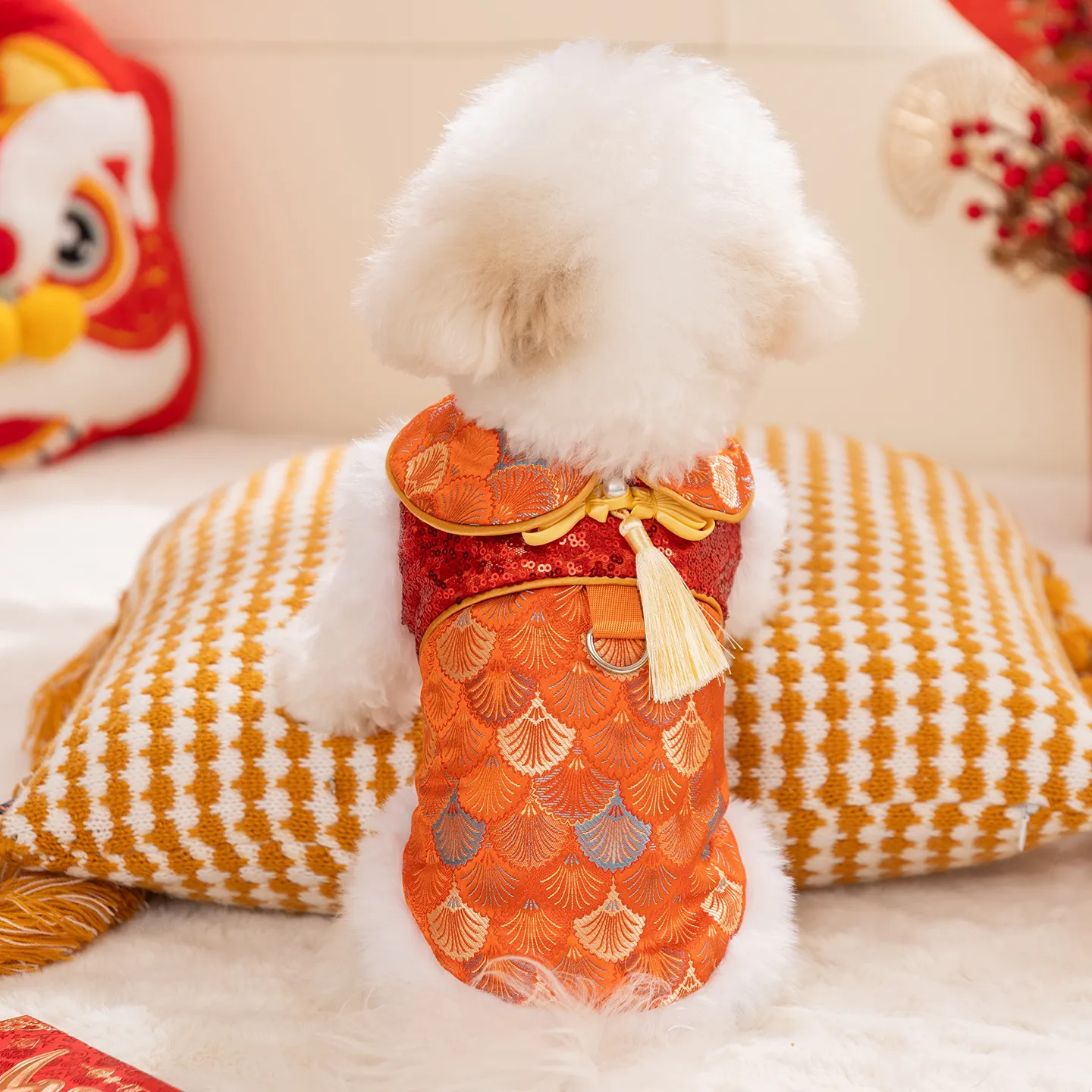 秋冬季狗狗衣服新年喜庆蒲扇刺绣唐装中小型犬过年宠物衣服猫服饰,宠物/宠物食品及用品,狗宠物服装/雨衣,淘宝优惠券,粉丝福利购,淘宝优惠卷
