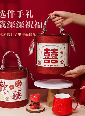 伴手礼伴娘结婚婚礼回礼送宾客礼品高级实用套装成品喜糖毛巾礼盒