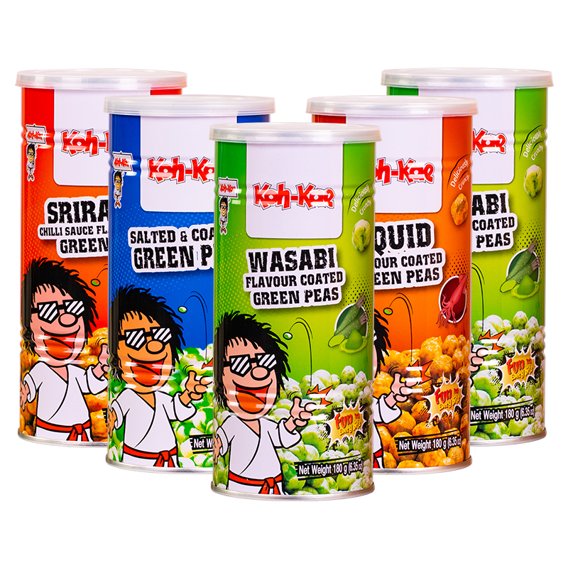 泰国进口大哥芥末味豌豆180g/罐多口味组合网红下酒小吃青豆零食