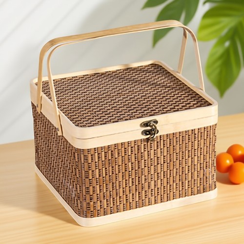 竹编收纳手提蓝国风新潮端午礼盒