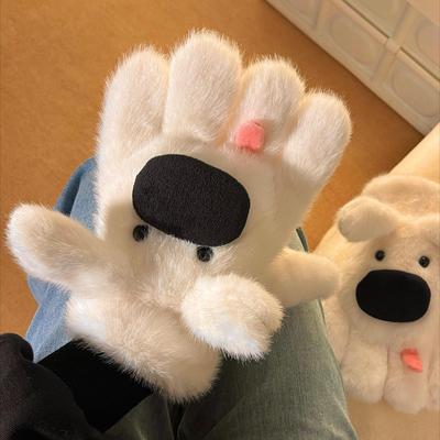 五指手套加绒加厚棉学生骑车用