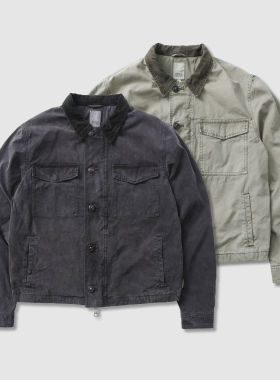 实年服工126复古水洗纯棉质感工装夹克外套短款春秋休闲上衣潮男