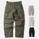 男百搭宽松直筒纯棉长裤 实年服工179舒适质感工装 多袋休闲裤 子男
