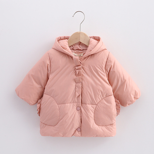 卡迪熊正品女童羽绒服上衣中长款外套 轻薄保暖厚实防风棉袄包邮