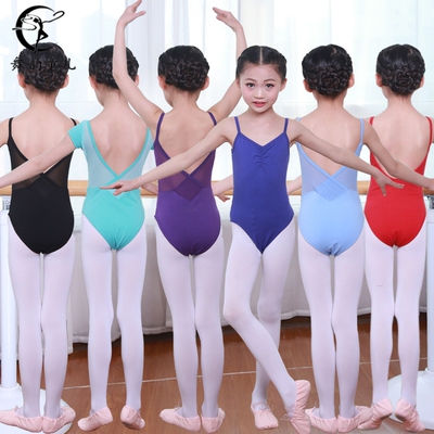 女童舞蹈服夏季儿童服形体服吊带