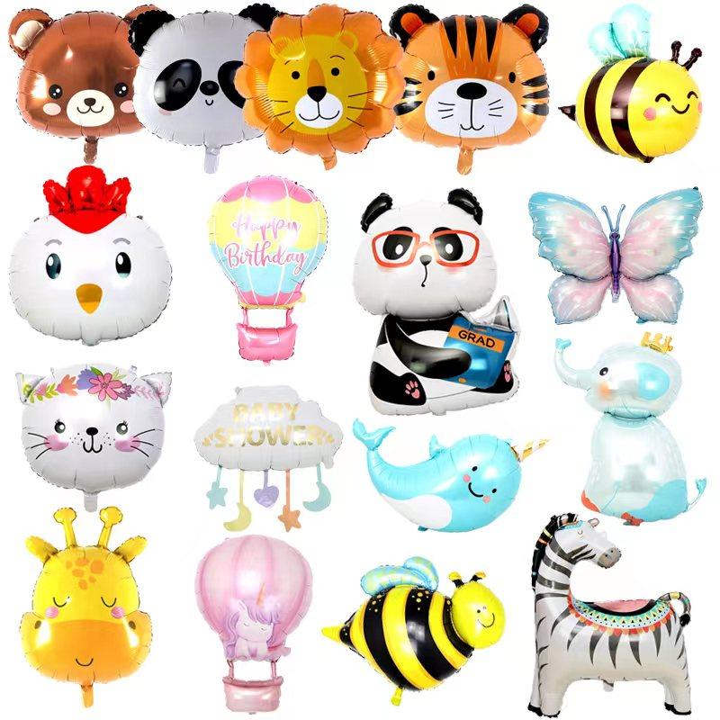 韩系卡通动物主题狮子老虎鹿熊猫头斑马氦气球儿童生日派对装饰品,节庆用品/礼品,飘空气球,淘宝优惠券,粉丝福利购,淘宝优惠卷