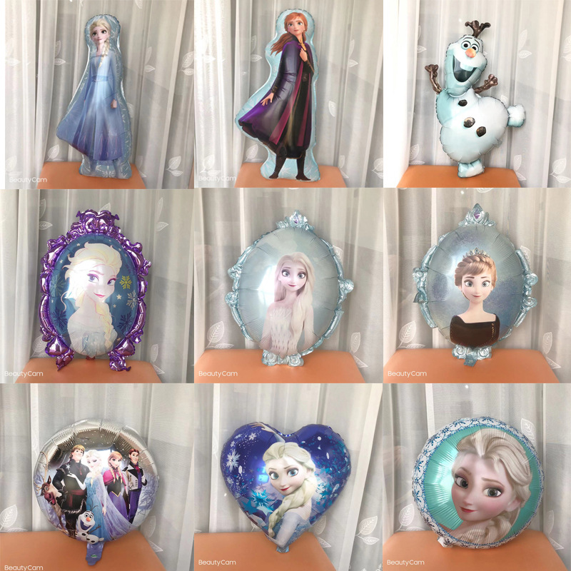 冰雪奇缘主题艾莎公主气球女孩儿童生日装饰布置派对户外拍照道具