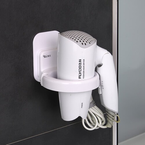 嘉宝免打孔背胶壁挂吹风机架