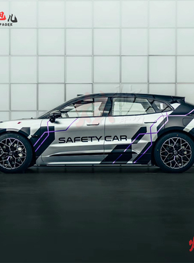 适用ZEEKR极氪001FR F4安全车车贴拉花 F1赛车周冠宇同款改装贴纸