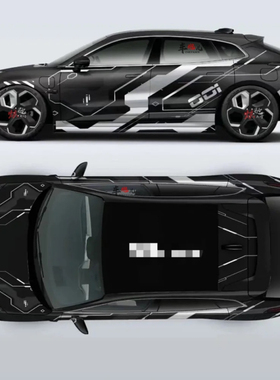 极氪001ZEEKR车贴拉花Model3小鹏P7领克03改装车身迷彩装饰贴纸